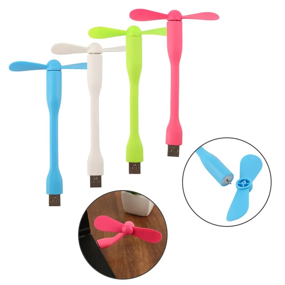 Mini ventilateur USB flexible et pliable, pour batterie externe, ordinateur portable, PC, chargeur A
