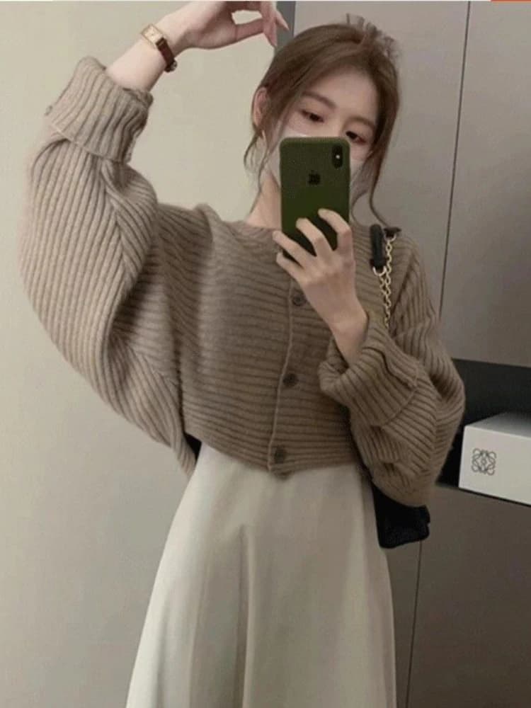 Cardigans à manches chauve-souris pour femmes, Simple, Chaud, Loisirs, Tender At, All-Match, Confort