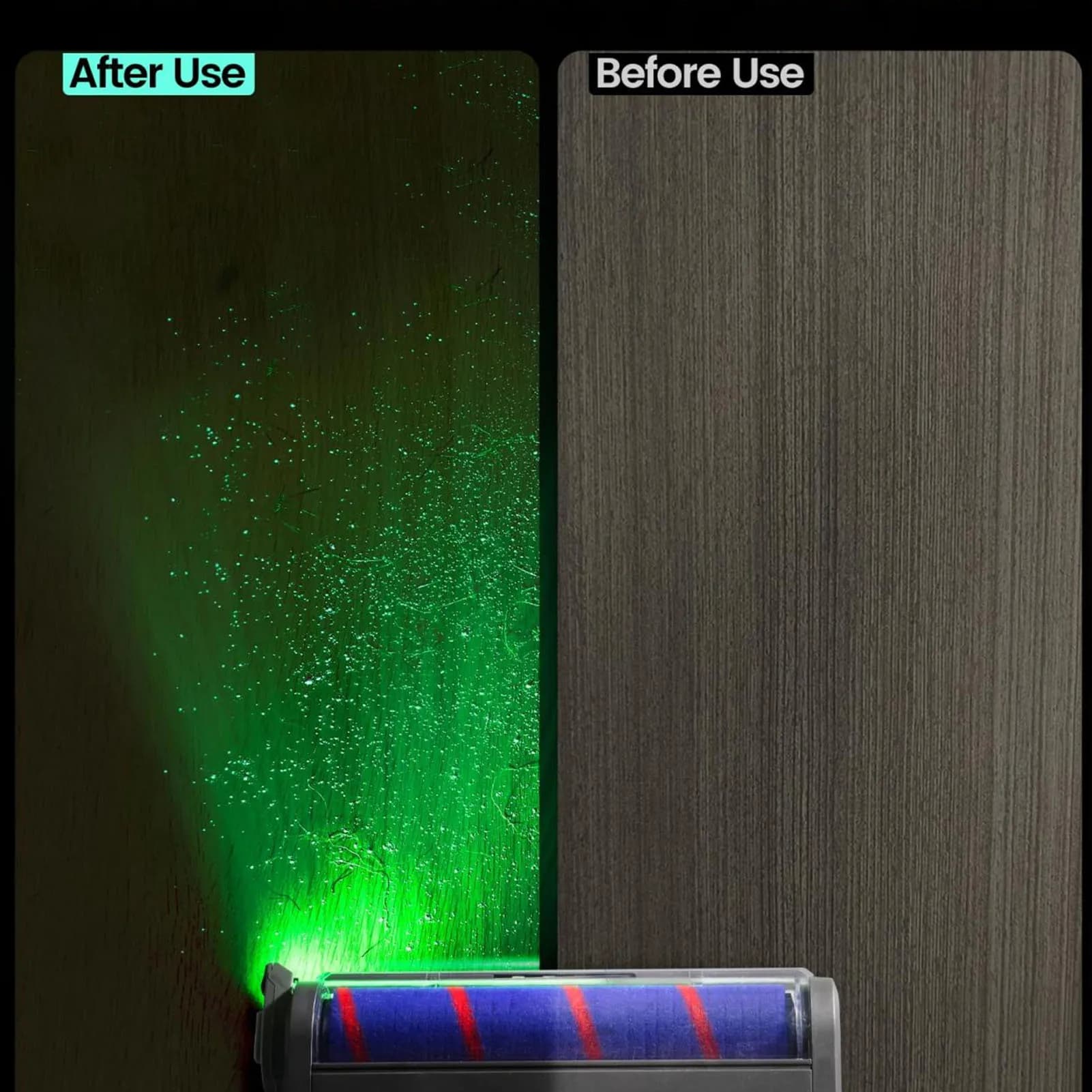 Aspirateur affichage de la poussière lampe à LED révéler la poussière microscopique poils d'animaux 
