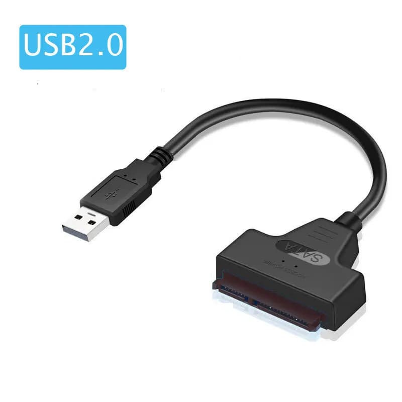 Câble SATA vers USB 3.0/2.0, jusqu'à 6 Gbps pour disque dur externe HDD SSD 2.5 pouces, adaptateur S