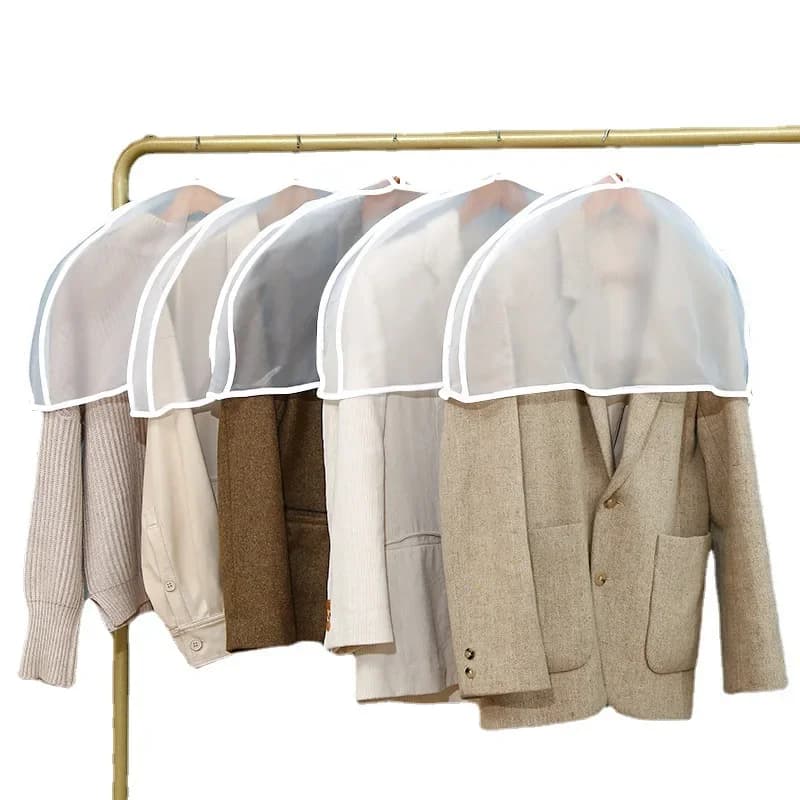 1-40 pièces Semi-paquet vêtements housse anti-poussière EVA imperméable Transparent costume manteau 