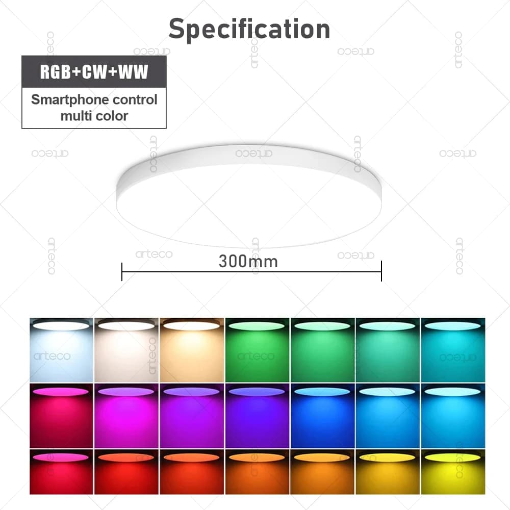 EWelink Zigbee plafonnier intelligent 24W Zigbee Led plafonnier RGBCW Led plafonniers Alexa lampe in
