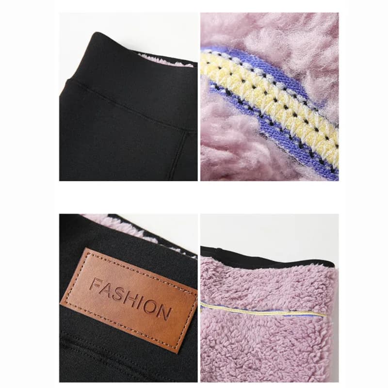Pantalon thermique en velours pour femme, Leggings amincissants, en peau d'agneau, chaud, haute élas