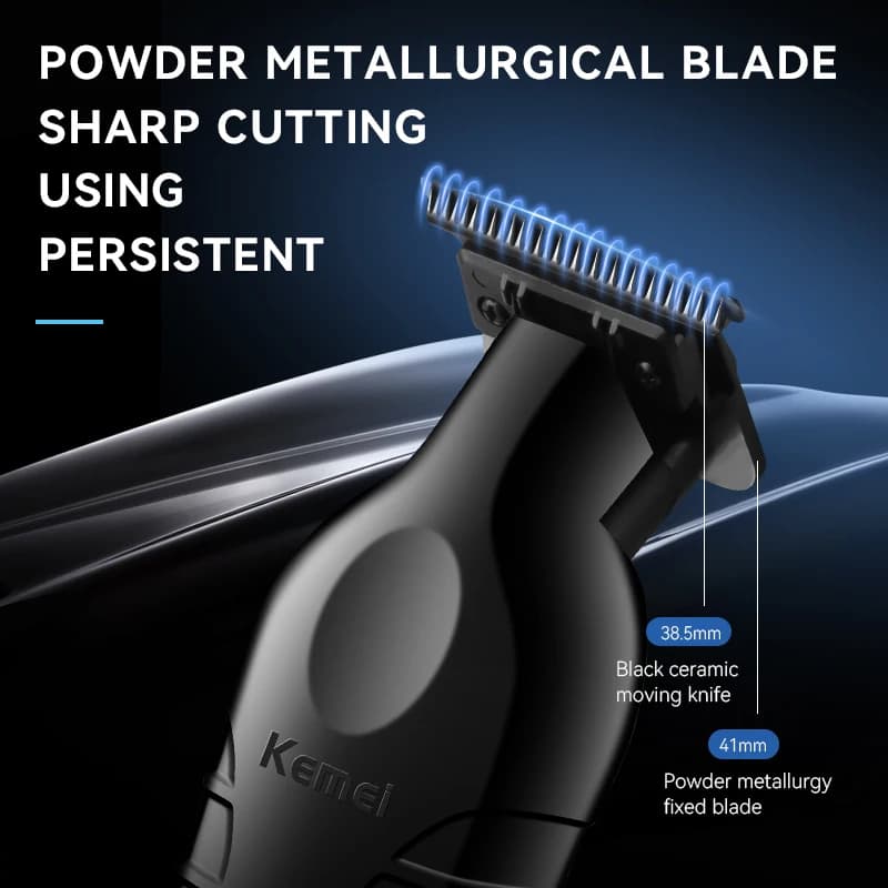 Kemei hommes tondeuse à cheveux sans fil USB Rechargeable zéro écart tondeuse électrique tondeuse à 