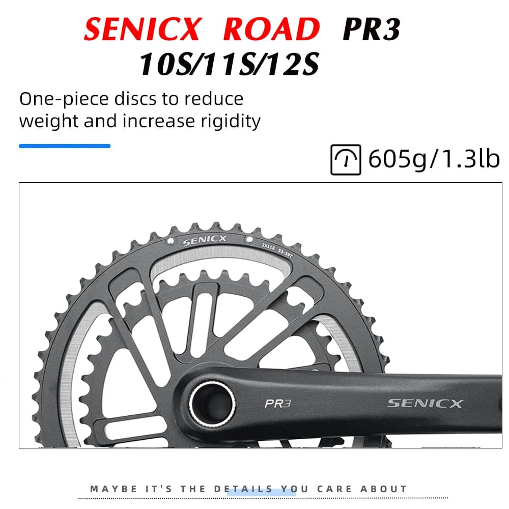 SENICX vélo de route 2x1 0/11/12 vitesses manivelle plateau roue 50-34T 53-39T 36-52T 30-46T Double 
