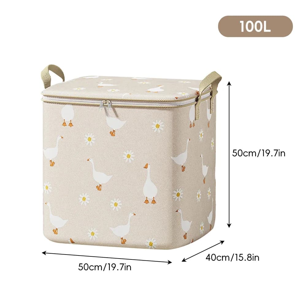 Sac pliable anti-poussière pour la maison, avec couvercle à fermeture éclair, boîte de rangement, gr