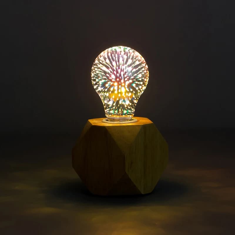 Lampe de feux d'artifice étoile vintage Edison, ampoule LED 3D, veilleuse de vacances, décoration de