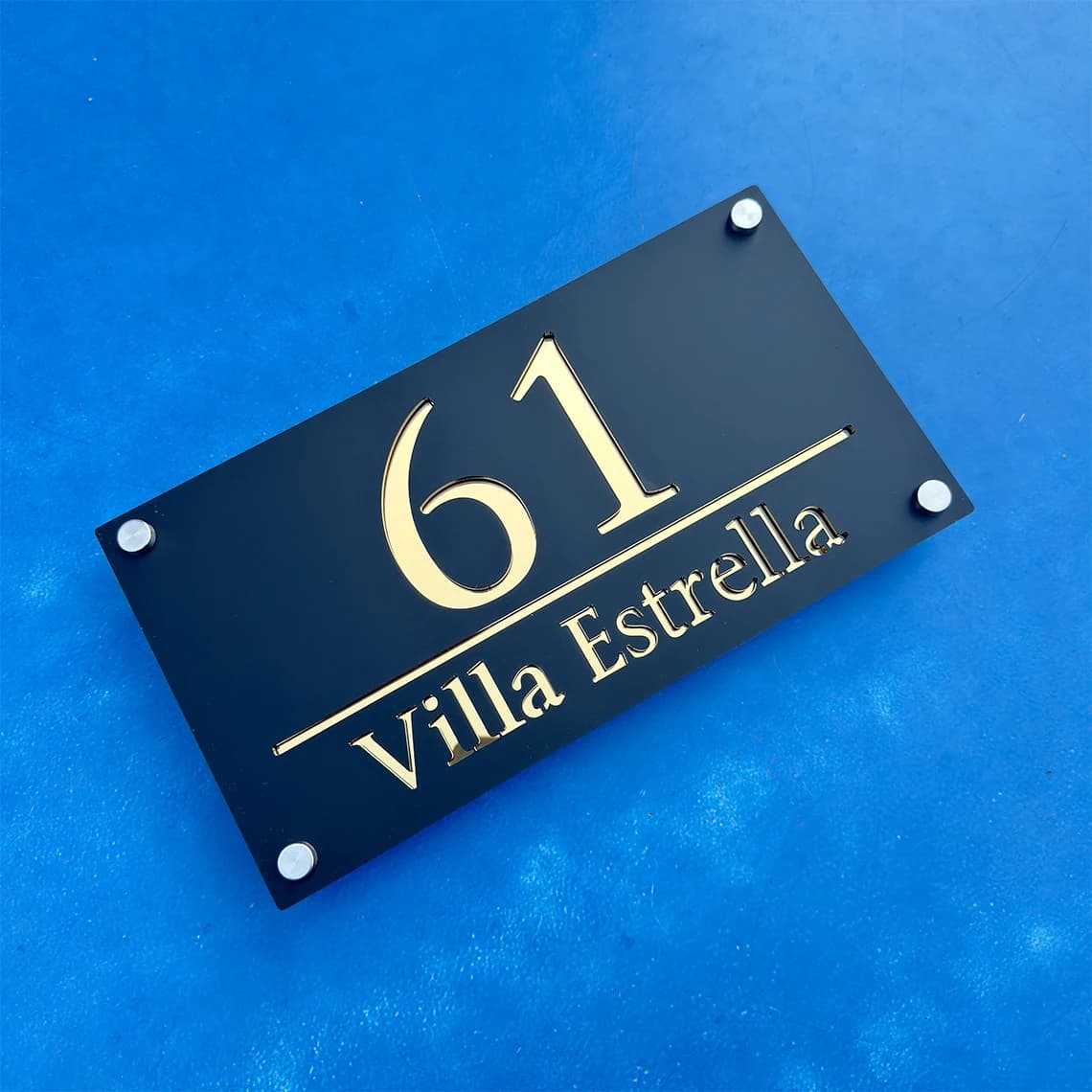 Grande plaque de porte extérieure personnalisée pour maison, numéro de maison extérieur, plaque d'ad