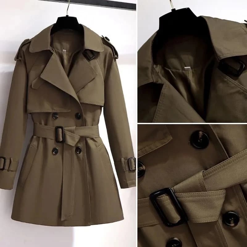 Tralike-Manteau mi-long pour femme, style britannique, amincissant, parka épaissie en coton rembourr