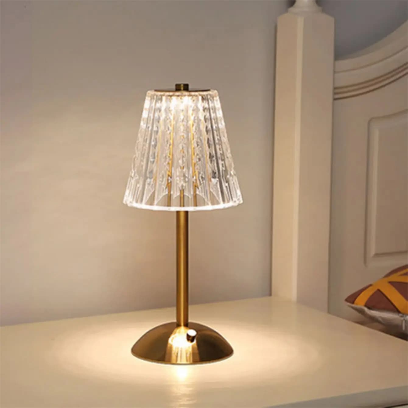 Lampe de Table chambre à coucher, lampe de chevet lumière luxe diamant cristal lampe haut de gamme a