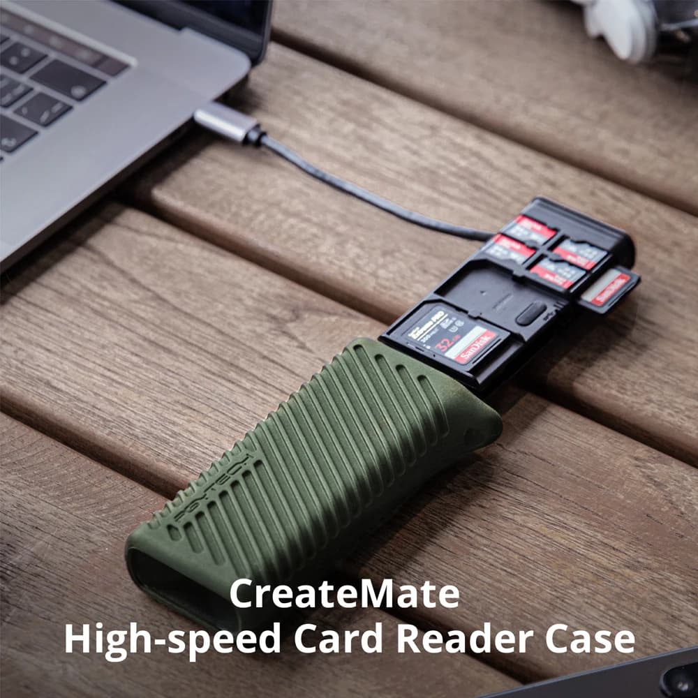 PGYTECH CreateMate Lecteur de carte mémoire haute vitesse USB 3.1 Type-C Adaptateur SD / TF Dual-Slo