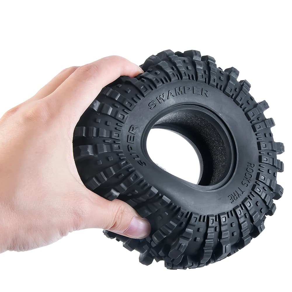 MIBIDAO 1.9 "/2.2" pneus en caoutchouc roue roche pneus pour 1/10 Axial SCX10 90046 TRX4 D90 D110 RR