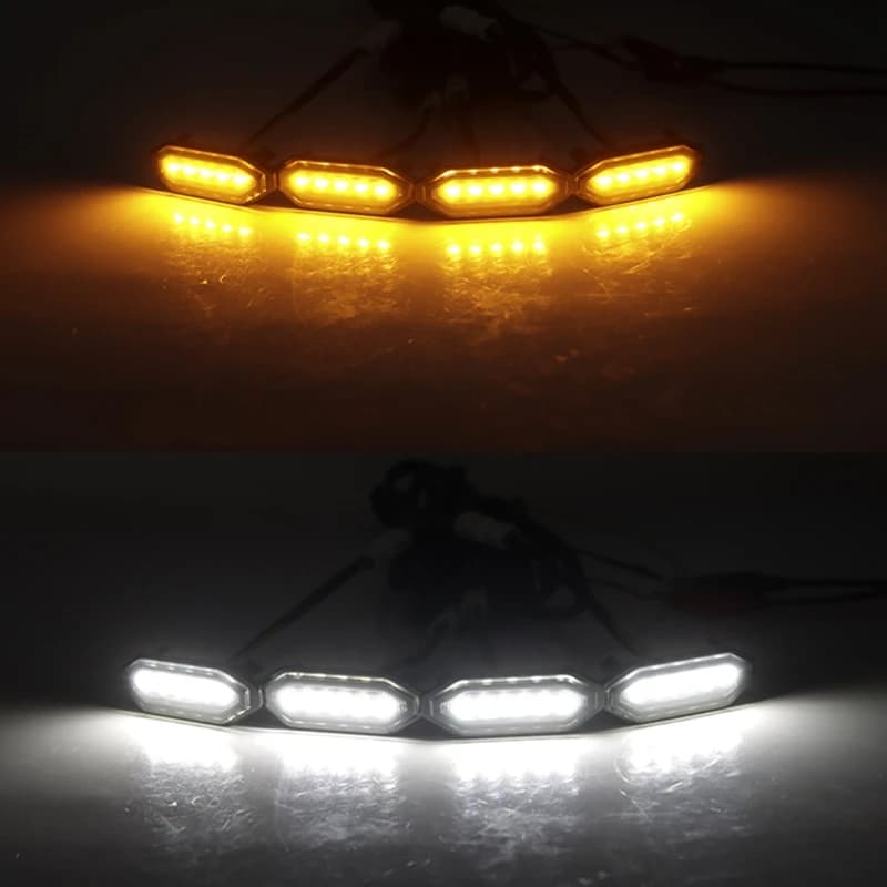 Feux de calandre avant à LED, lumière ambre blanche, lampes de calandre externes pour Suzuki Jimny, 