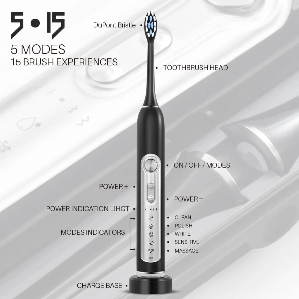 Brosses à dents électriques SUBORT S7 Super Sonic pour adultes et enfants, minuterie intelligente, b