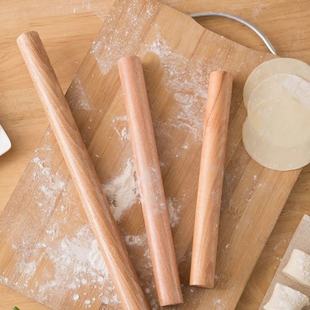 2024 nouveau hêtre bois massif ménage boulette peau Mini rouleaux broche bâton pâte outil de cuisson