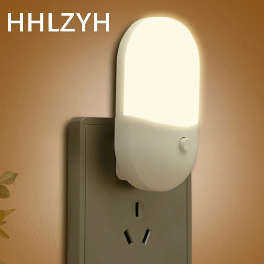 HHLZYH 3W économie d'énergie veilleuse enfichable LED prise d'alimentation lampe éclairage intérieur