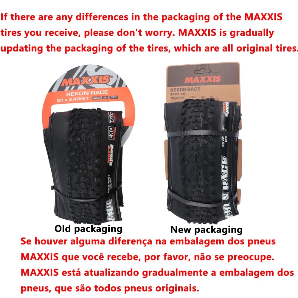 MAXXIS REKON RACE pneu de vélo de montagne d'origine 29x2.25 29x2.35 29x2.4 pneus de vélo tout-terra