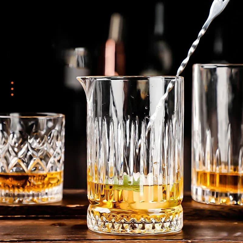 Shaker à Cocktail de 700ml, tasse en verre à whisky, tasse à agitation professionnelle pour Cocktail