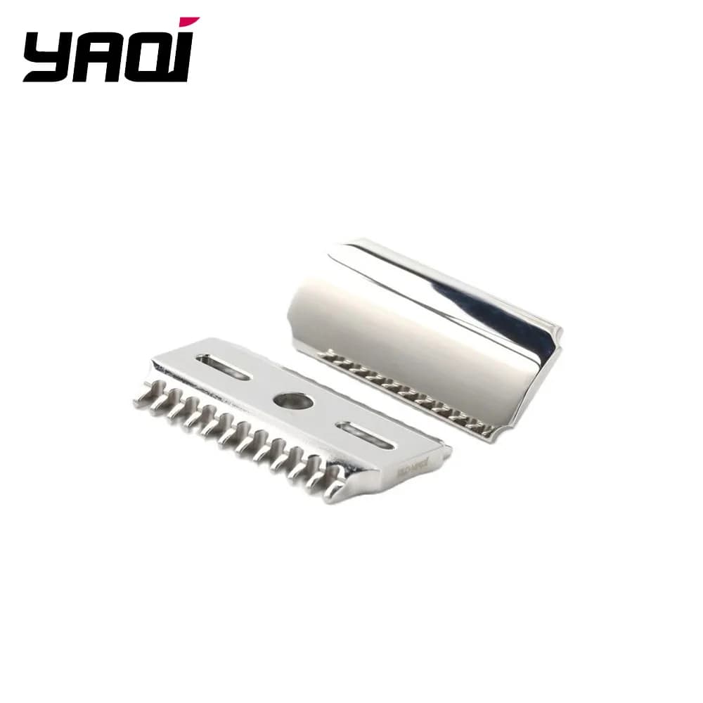 YAQI-Tête de rasoir de sécurité en acier inoxydable Tystok 70OC 316, peigne de touristes poli avec é