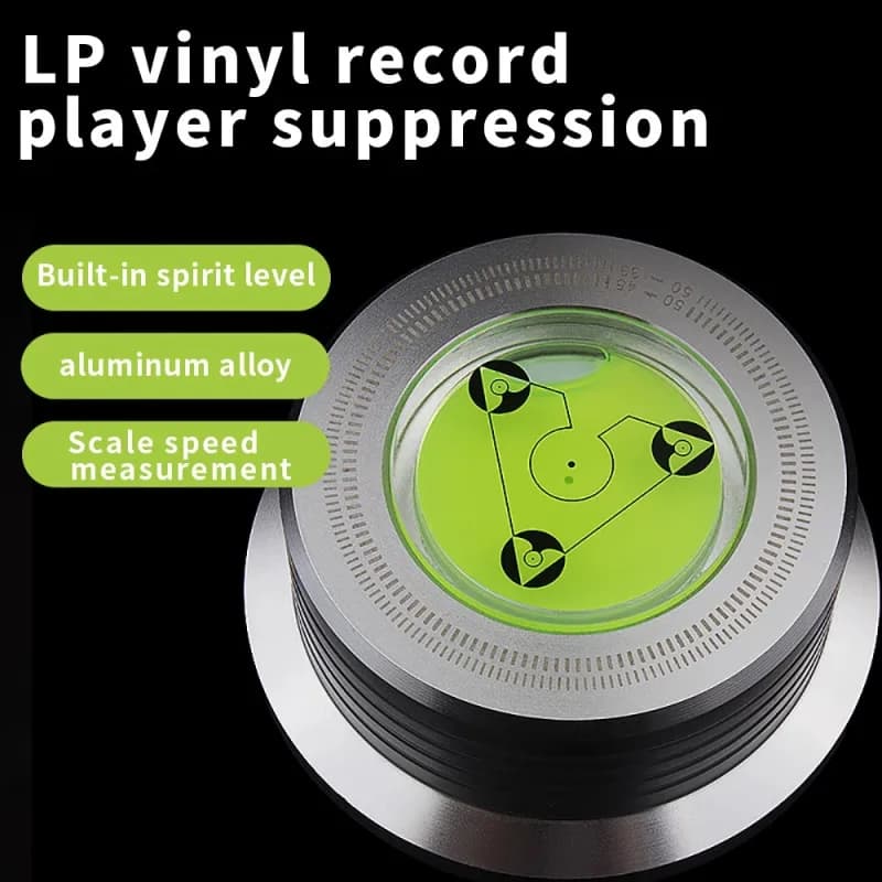 Lecteur de musique universel 50Hz, disque LP vinyle, stabilisateur coloré avec accessoires de niveau