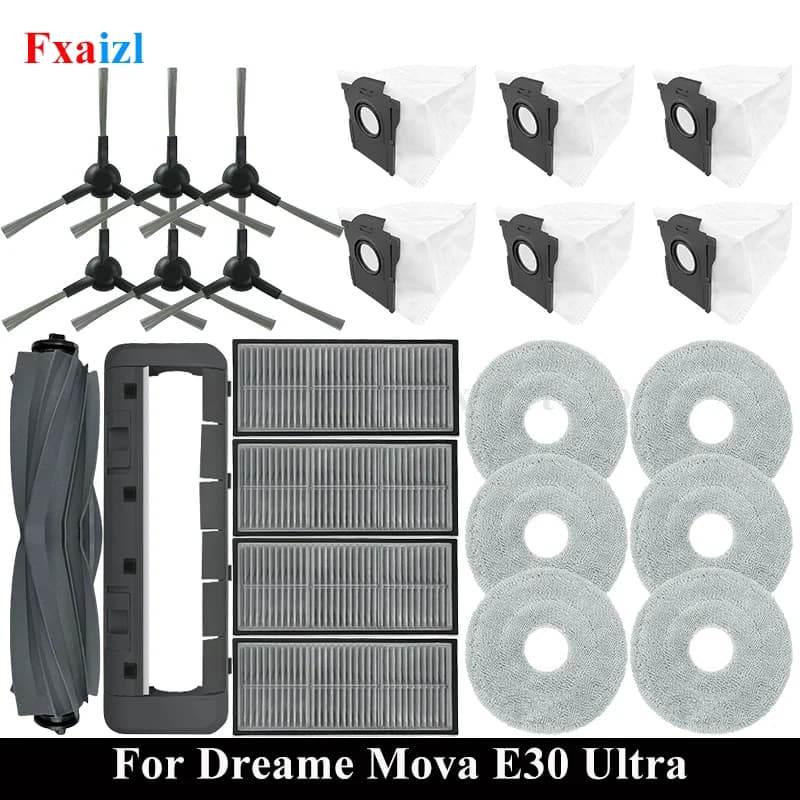 Accessoires pour aspirateur Robot Dreame Mova E30 Ultra / Trouver E30 Ultra, chiffons de vadrouille,