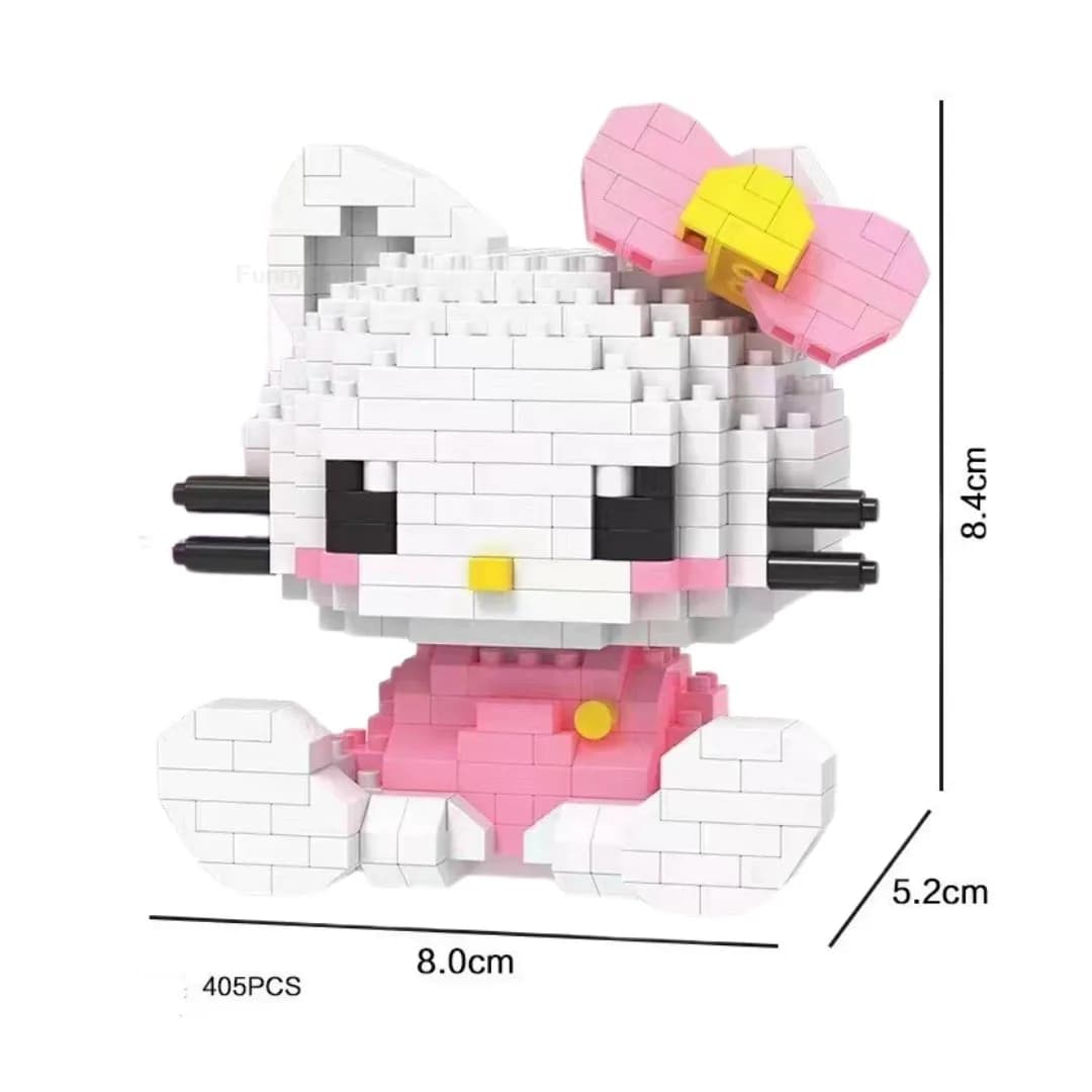 Blocs de construction de dessins animés Hello Kitty, Kuromi, My Melody, Cinnamoroll, jouet de poupée