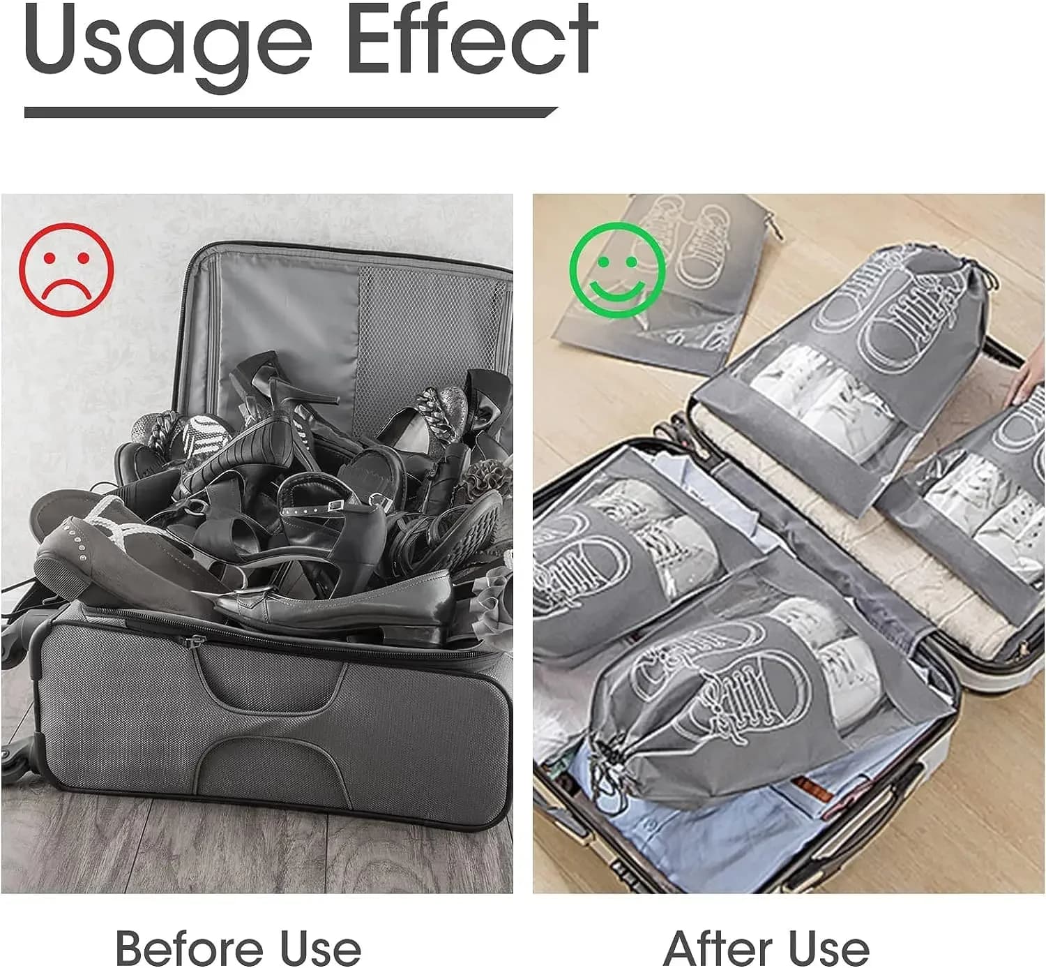 Sacs de rangement pour chaussures, 5/10 pièces, sacs anti-poussière pour chaussures Non tissés, sac 