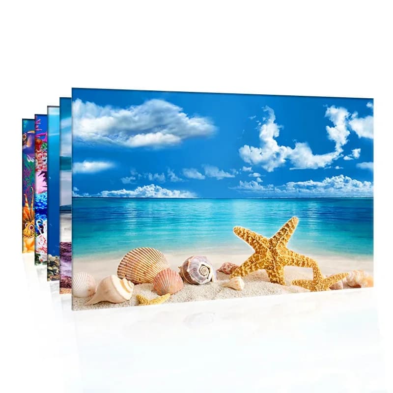 Autocollant de décoration de fond d'aquarium, autocollant de paysage d'aquarium, arrière-plan d'affi