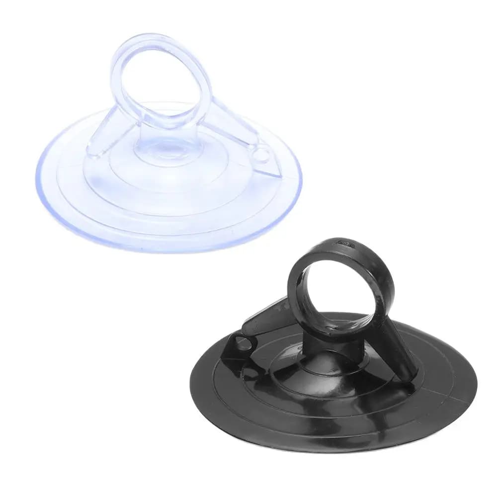 Ventouse en caoutchouc transparent pour pare-soleil de voiture, ventouse noire, crochet en PVC, 45mm