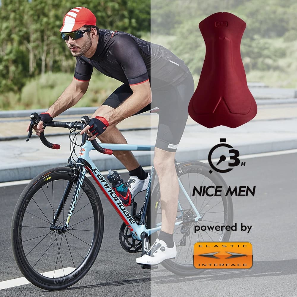 RION – cuissard de cyclisme élastique pour hommes, avec coussin d'interface, mise à niveau, collant 