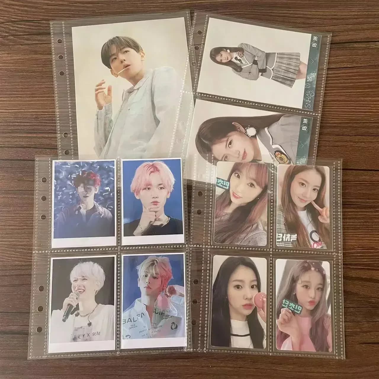 Classeur A5 pour cartes photo, couverture Kpop à feuilles mobiles, livre de collection, cartes photo