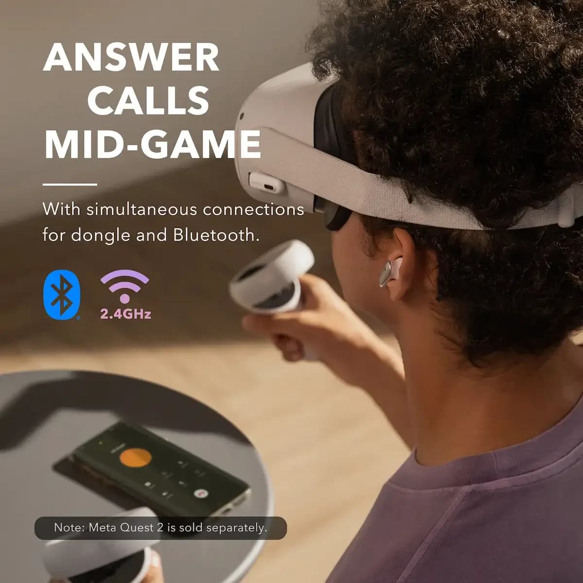Écouteurs de jeu sans fil Soundcore VR P10, faible latence de 30ms, connexion touristes, accessoires