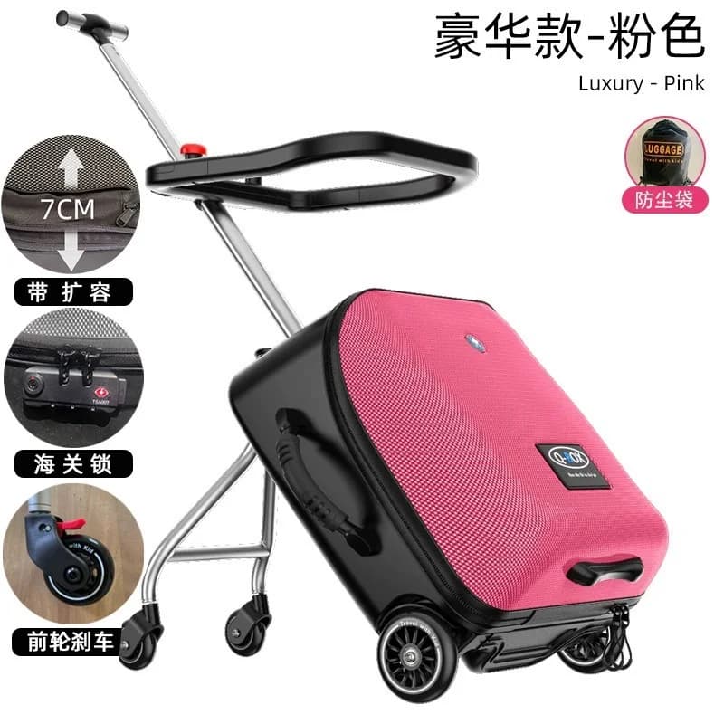 Valise de trottinette pour enfants, sac à roulettes pour bébé, bagage à main paresseux, haute qualit