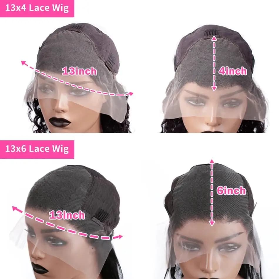 40 42 pouces os droit perruques de cheveux humains 13x6 HD Transparent dentelle frontale perruques s