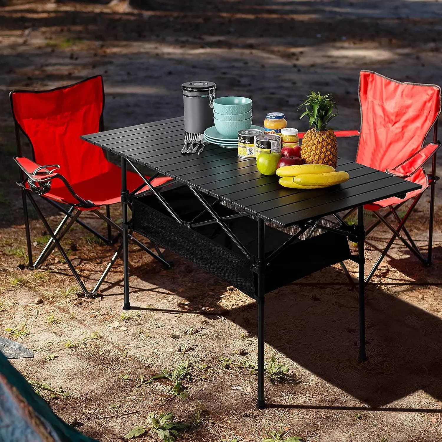 Table de pique-nique de camping en aluminium, bureau portable étanche et antirouille