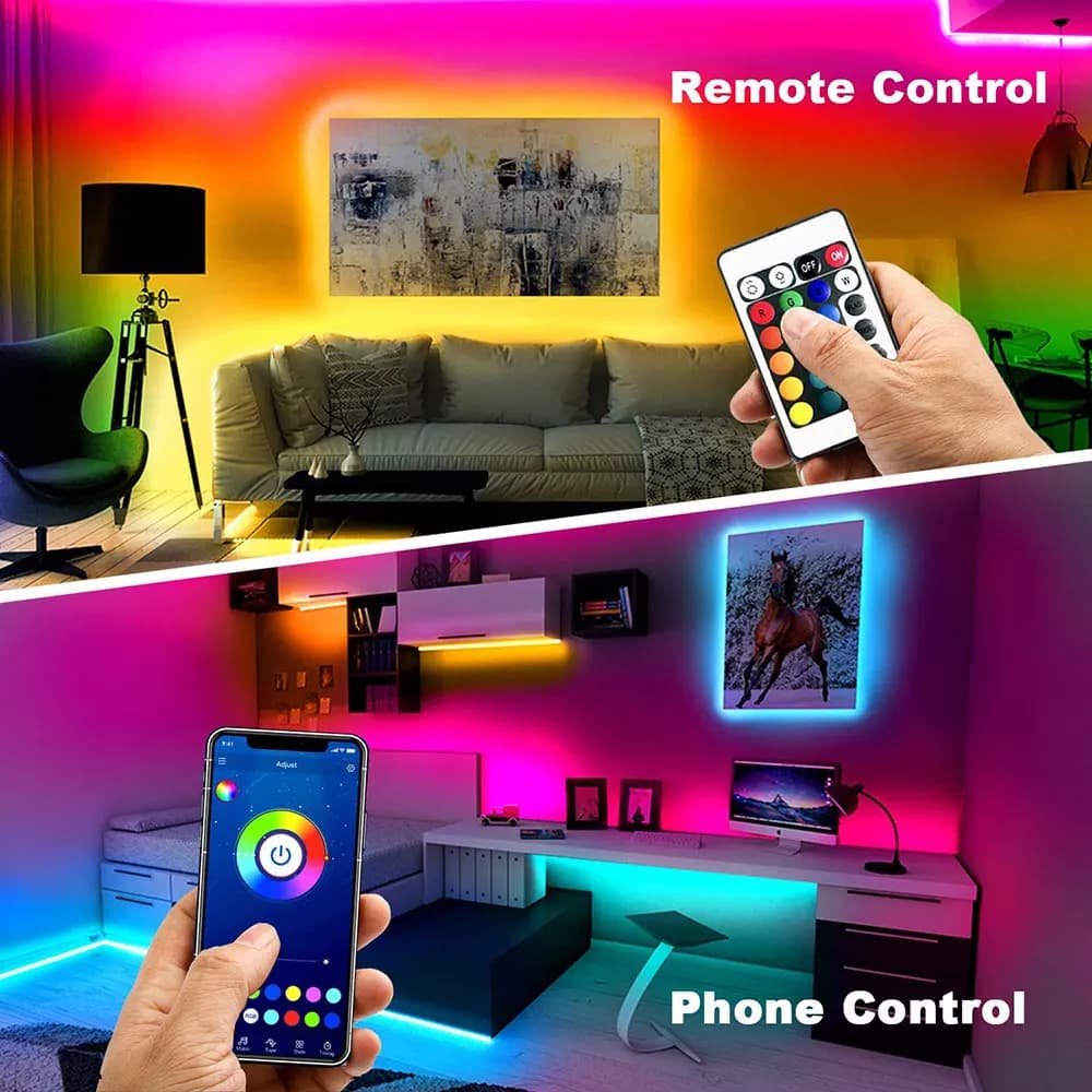 5m 20m RGB 5050 LED bande lumineuse Bluetooth Smart Home tv usb wall light mariage Ramadan décoratio