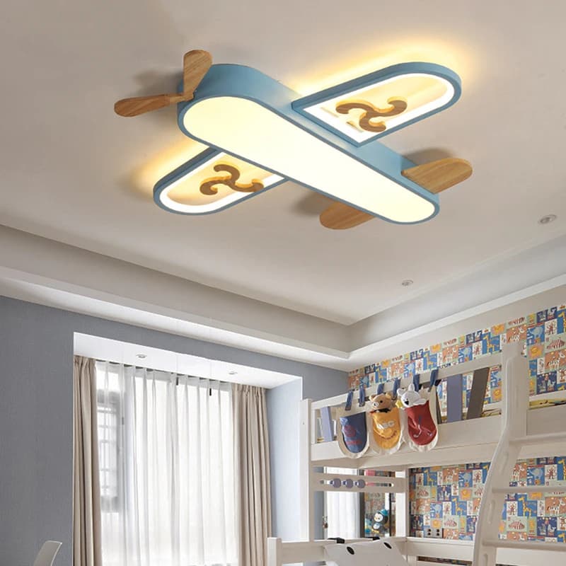 Plafonnier LED en Bois et Métal pour Chambre d'Enfant, Luminaire Décoratif d'Nik, Disponible en Rose