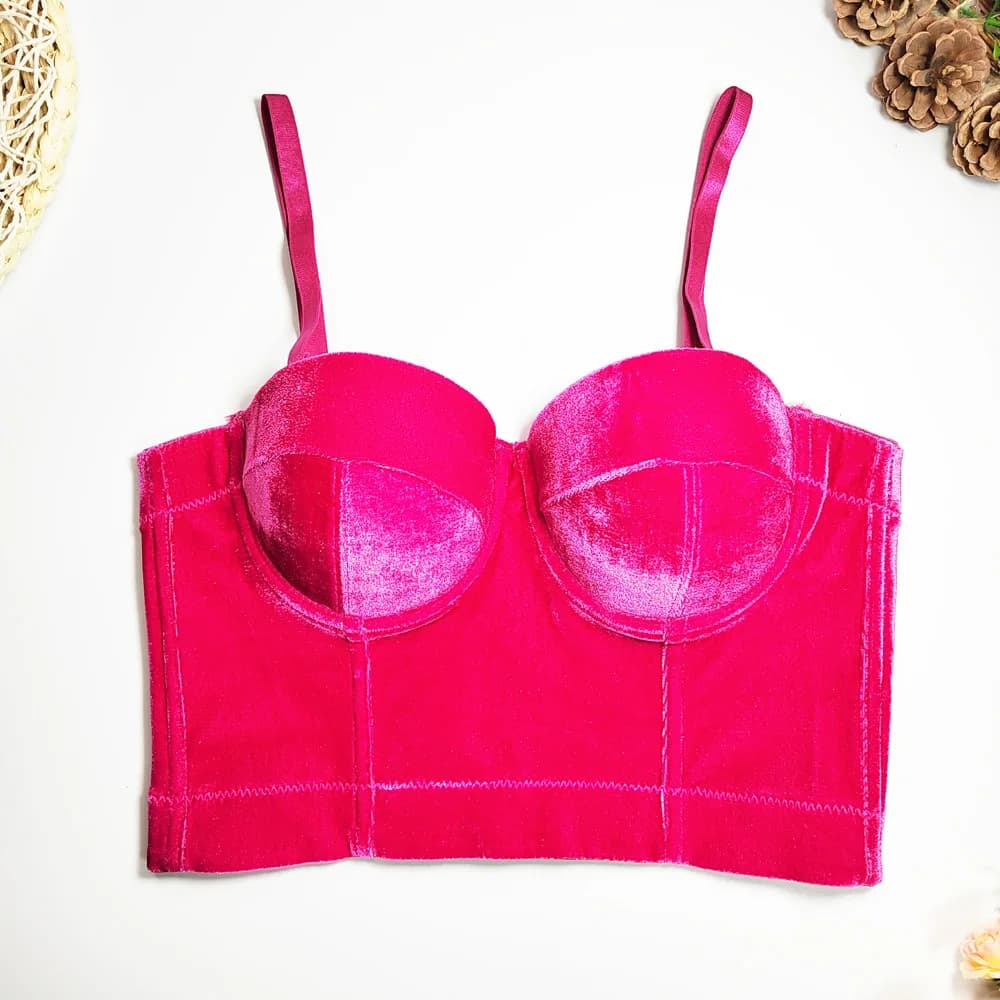 SXTHAENOO hiver multicolore vêtements haut mince femme recadrée Sexy discothèque fête Corset solide 