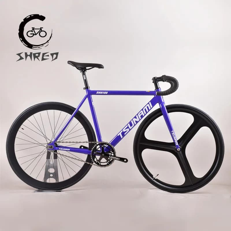 TSUNAMI-Vélo de Course SNM100 Fixie Partners, Vitesse Unique, Cadre en Aluminium 700C, Pièces de Cyc