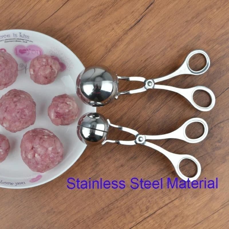 Outil de fabrication de boulettes de riz en acier inoxydable, clip rond, cuillère en forme de boulet