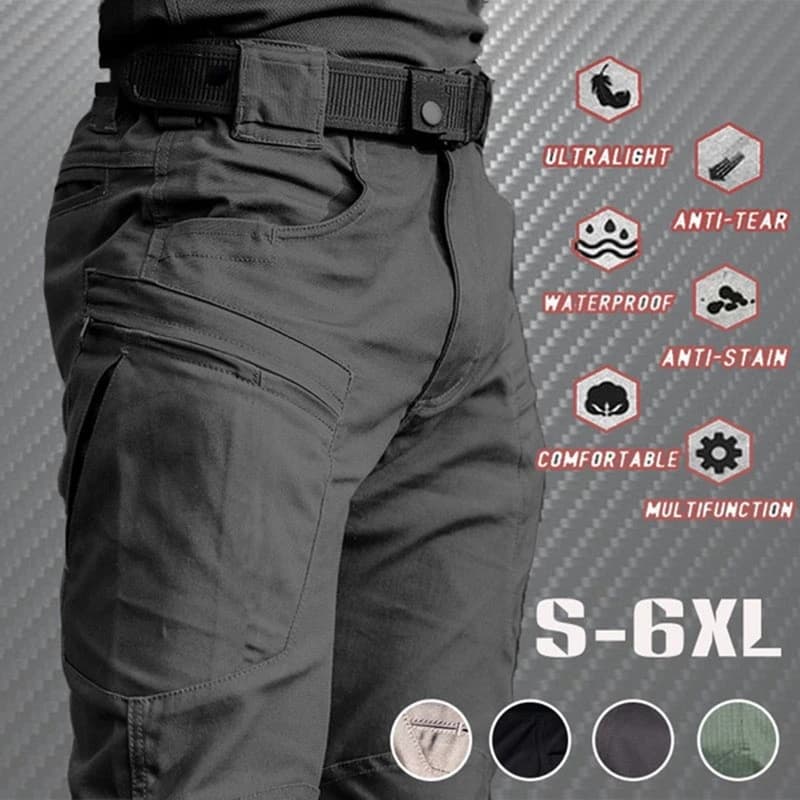 Pantalon Cargo Long Imperméable pour Homme, Vêtement d'Extérieur Respirant, Style Militaire FJMale à