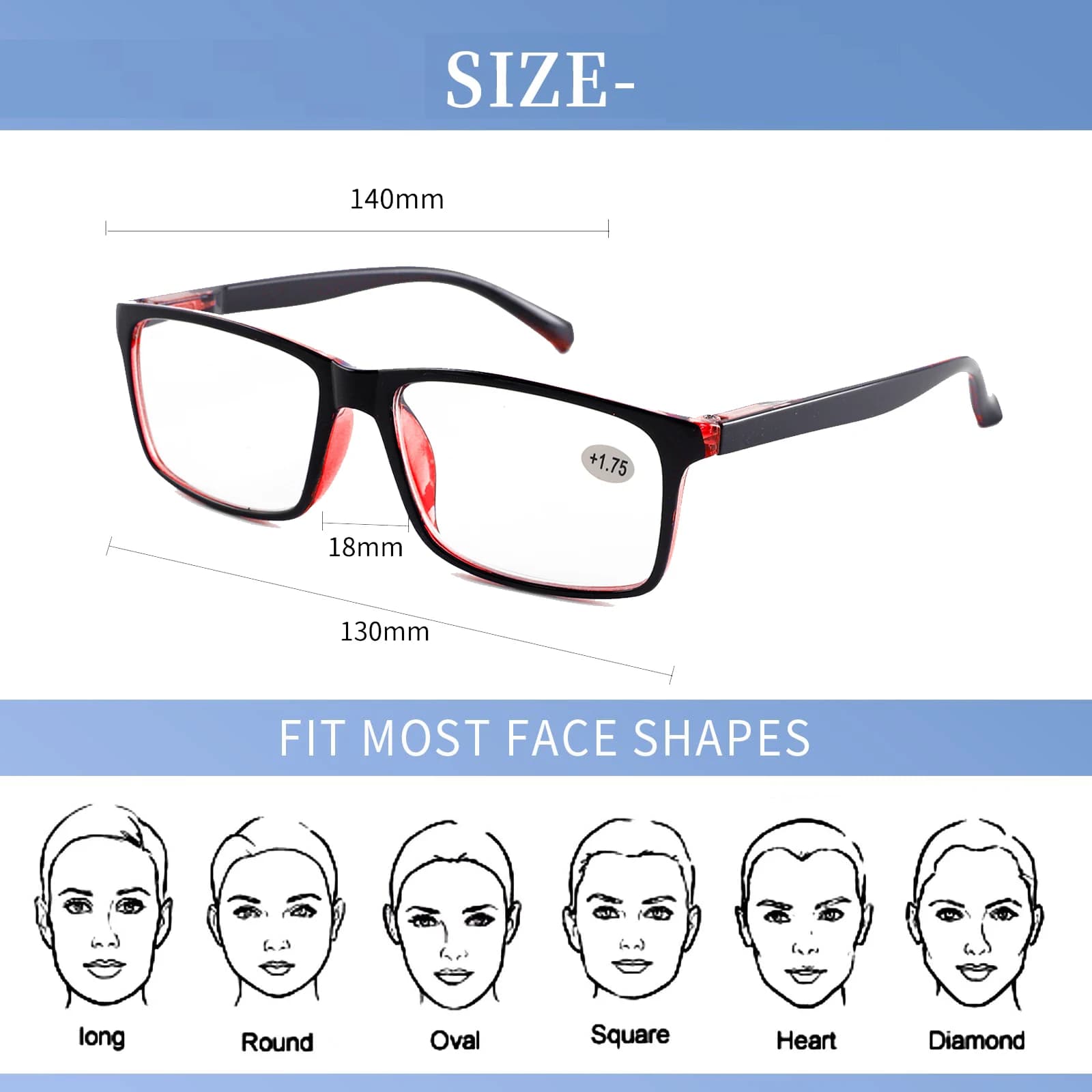 Lunettes de lecture pour hommes et femmes, lunettes de sport Anti-lumière bleue, noires et rouges, p