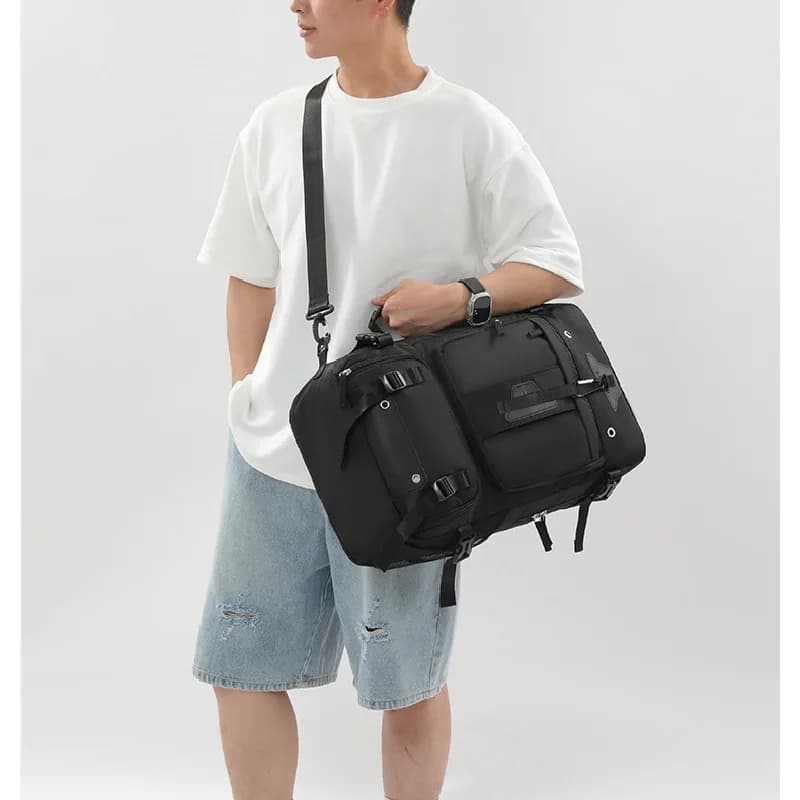 Sac à dos de voyage de grande capacité 60L pour hommes, sac à dos d'embarquement de voyage extensibl