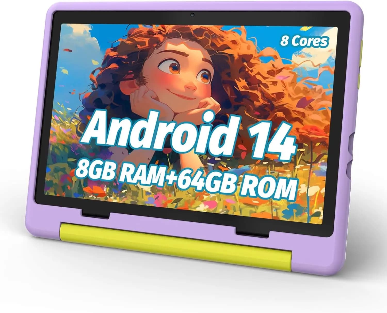Tablette enfant Android 15 tablette pour enfants 10 pouces 8GB + 64GB 8 cœurs avec étui 1 to TF exte