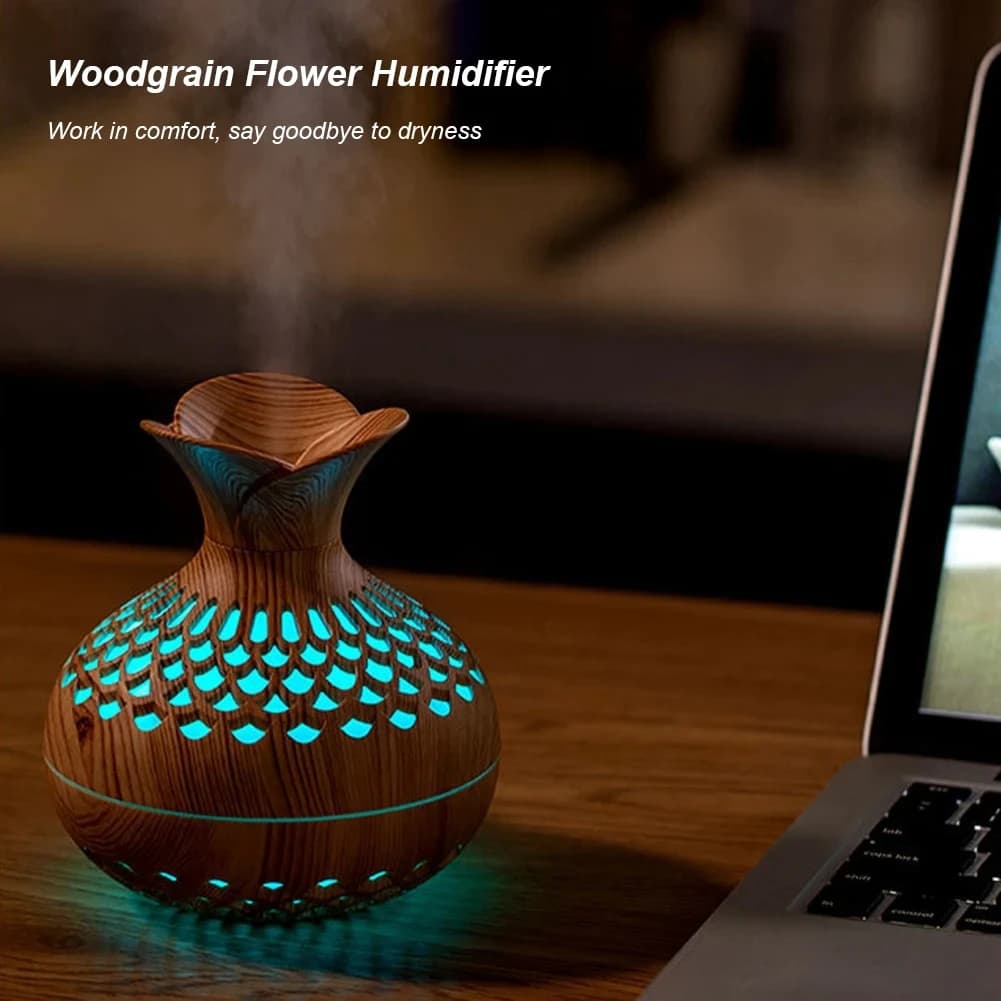 Humidificateur à Grain de bois 300ml, diffuseur d'arôme USB, atomiseur, humidificateur domestique, I