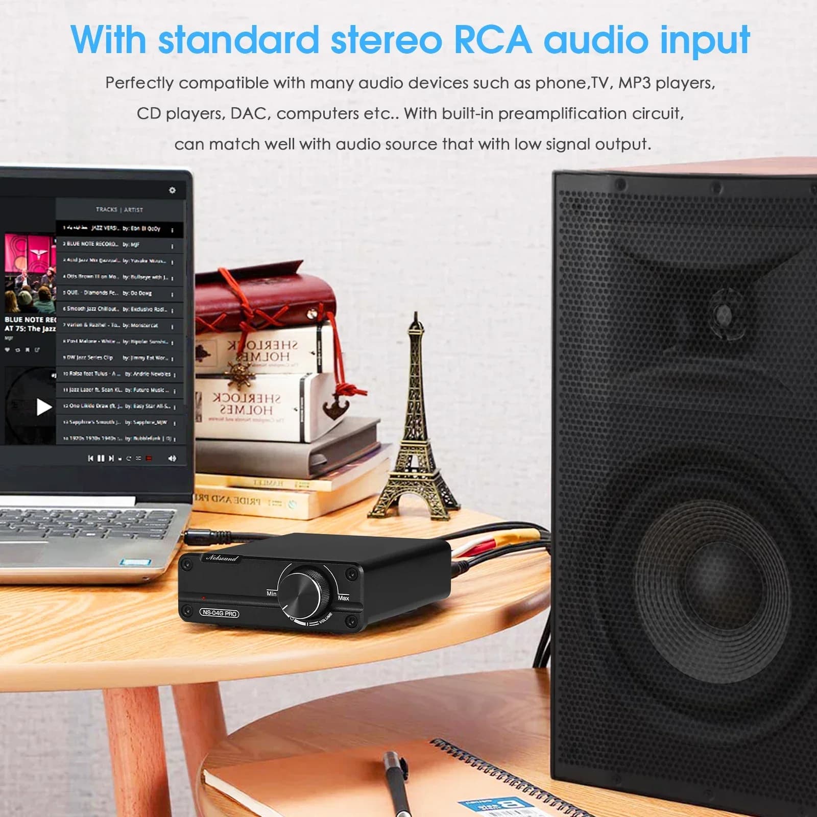 Douk Audio NS-04G PRO HiFi 2.0 Canal Mini Classe D TPA3116 Amplificateur Numérique Stéréo Audio Amp 