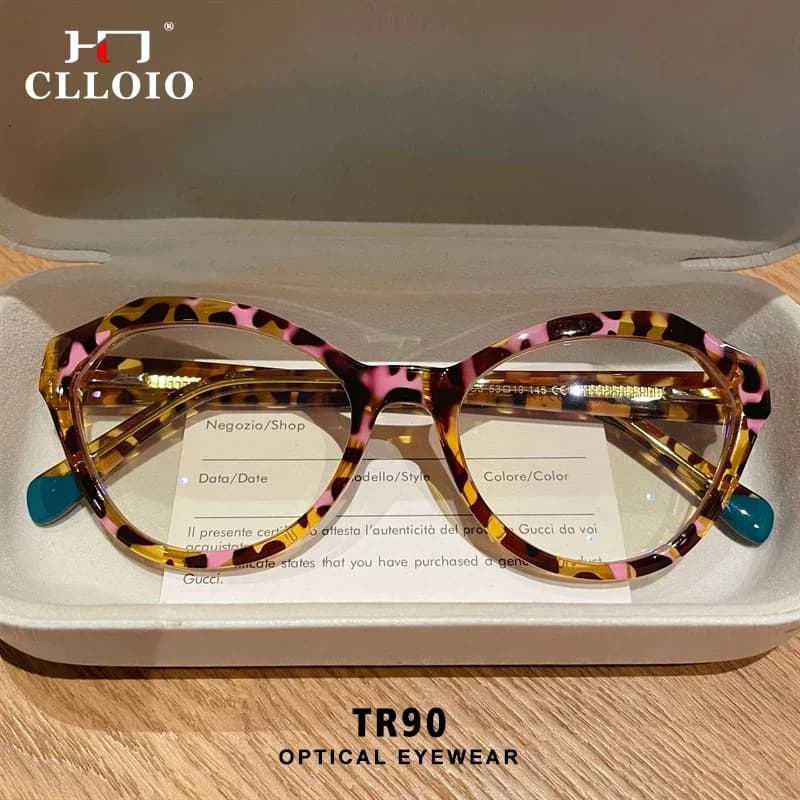 CLLOIO nouvelle mode oeil de chat Anti lumière bleue lunettes de lecture pour femmes personnalisable