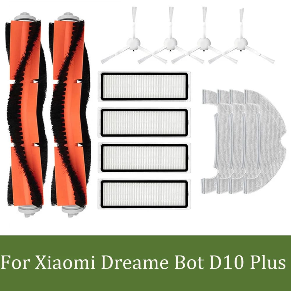Pièces de rechange pour aspirateur Xiaomi Dreame Bot D10 Plus, accessoires, brosses, filtre, sacs à 