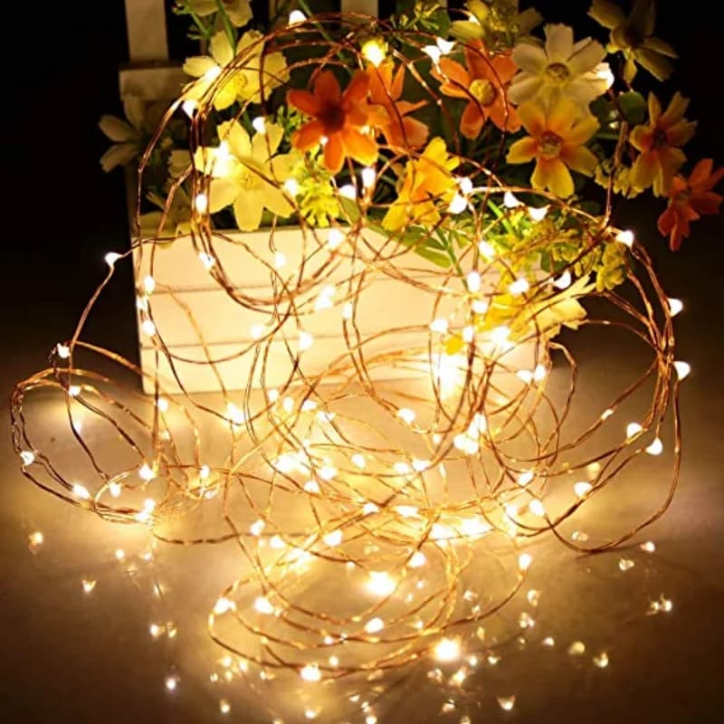 Guirlande lumineuse féerique à piles, centre de table de mariage, décorations de Table, fête de noël