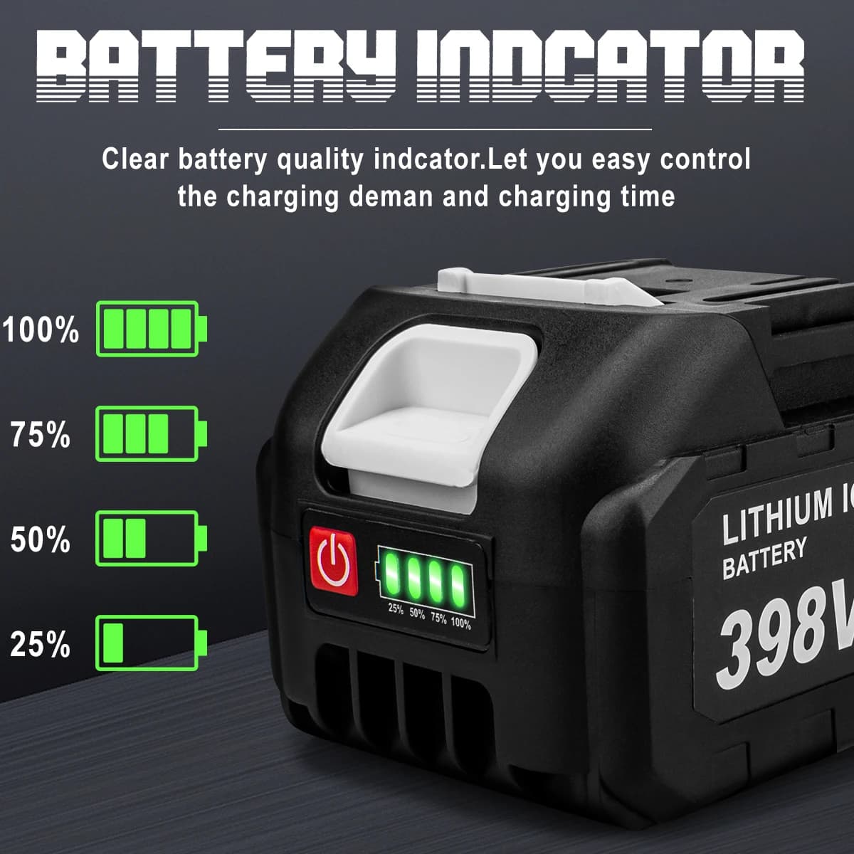 Batterie rechargeable Gisam 4.5Ah 4.0Ah 2.0Ah Lithium-ion 198VF 398VF 928VF Li-ion pour batterie Mak